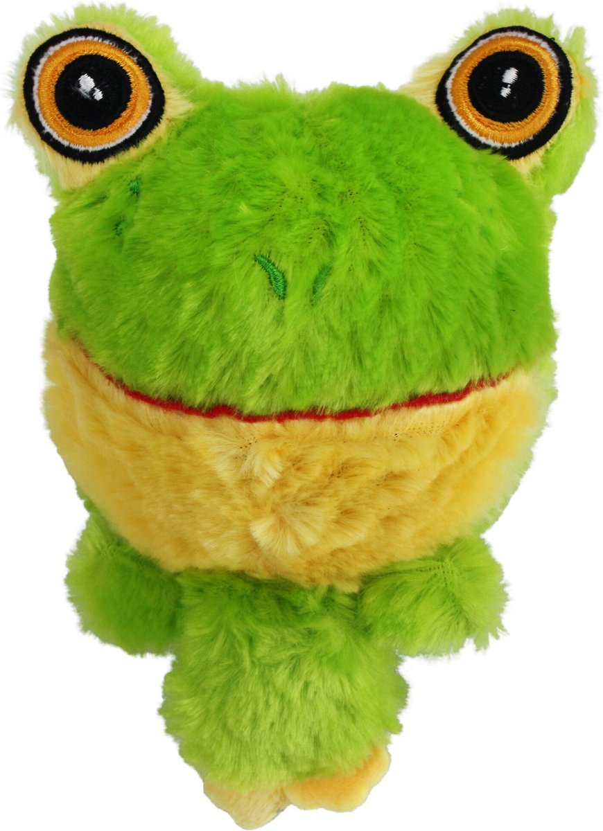 Charming Pet Pattern Patches Frog Squeaky Plush Dog Toy