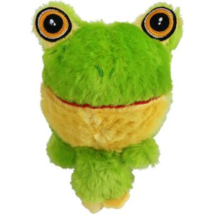 Multipet Knobby Noggins Squeaky Plush Dog Toy, Frog