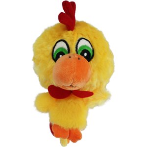 Multipet Knobby Noggins Squeaky Plush Dog Toy, Chicken