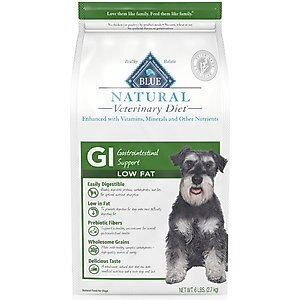 Blue Buffalo Natural Veterinary Diet GI Gastrointestinal Support Low Fat Dry Dog Food, 6-lb bag