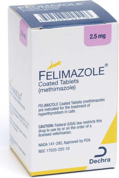 Felimazole (methimazole) Tablets for Cats, 2.5-mg, 1 tablet slide 1 of 5