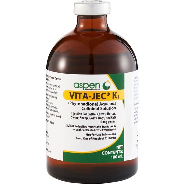 VITAMIN K1 (Generic) Injectable for Dog, Cats & Horses, 10 mg/mL, 100mL