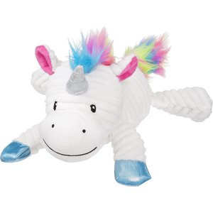 Frisco Corduroy Plush Squeaking Unicorn Dog Toy