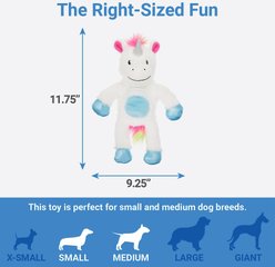 Frisco Plush with Inside Rope Squeaking Unicorn Dog Toy slide 2 of 3