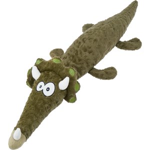 Frisco Wagazoo Plush Squeaking Triceratops Dog Toy, Extra Long