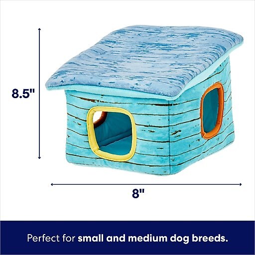 Frisco Chicken Coop Hide & Seek Puzzle Plush Squeaky Dog Toy, Small/Medium
