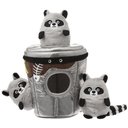Frisco Trash Can & Raccoons Hide & Seek Puzzle Plush Squeaky Dog Toy, Small/Medium