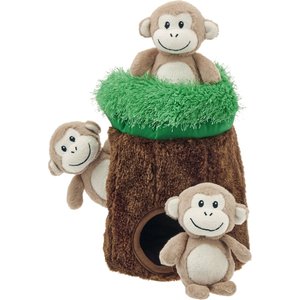 Frisco Monkeys in Tree Hide & Seek Puzzle Plush Squeaky Dog Toy, Regular
