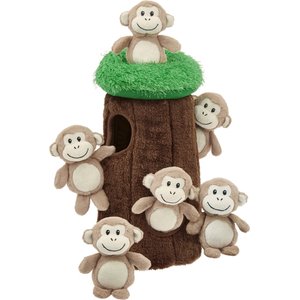 Frisco Monkeys in Tree Hide & Seek Puzzle Plush Squeaky Dog Toy, Jumbo