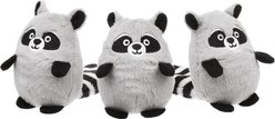 Frisco Trash Can & Raccoons Hide & Seek Puzzle Plush Squeaky Dog Toy Refills, Small/Medium, 3 count