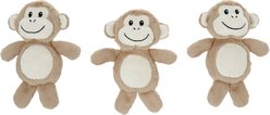Frisco Monkeys in Tree Hide & Seek Puzzle Plush Squeaky Dog Toy Refills, Small/Medium, 3 count
