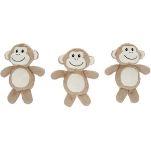 Frisco Monkey in Tree Hide & Seek Puzzle Plush Squeaky Dog Toy Refills, 3 count