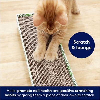Show full view: Frisco Double-Wide Cat Scratcher Toy with Catnip, 1 count, Tropical Palms slide 3 of 5