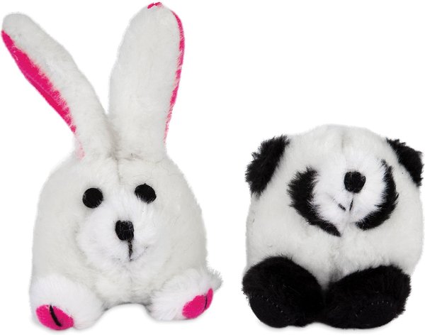 Zoobilee Squatter Panda & Rabbit Plush Puppy Toy, 2 count slide 1 of 2