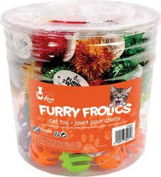 Cat Love Furry Frolics Plastic Ball Cat Toy with Catnip, 72 count