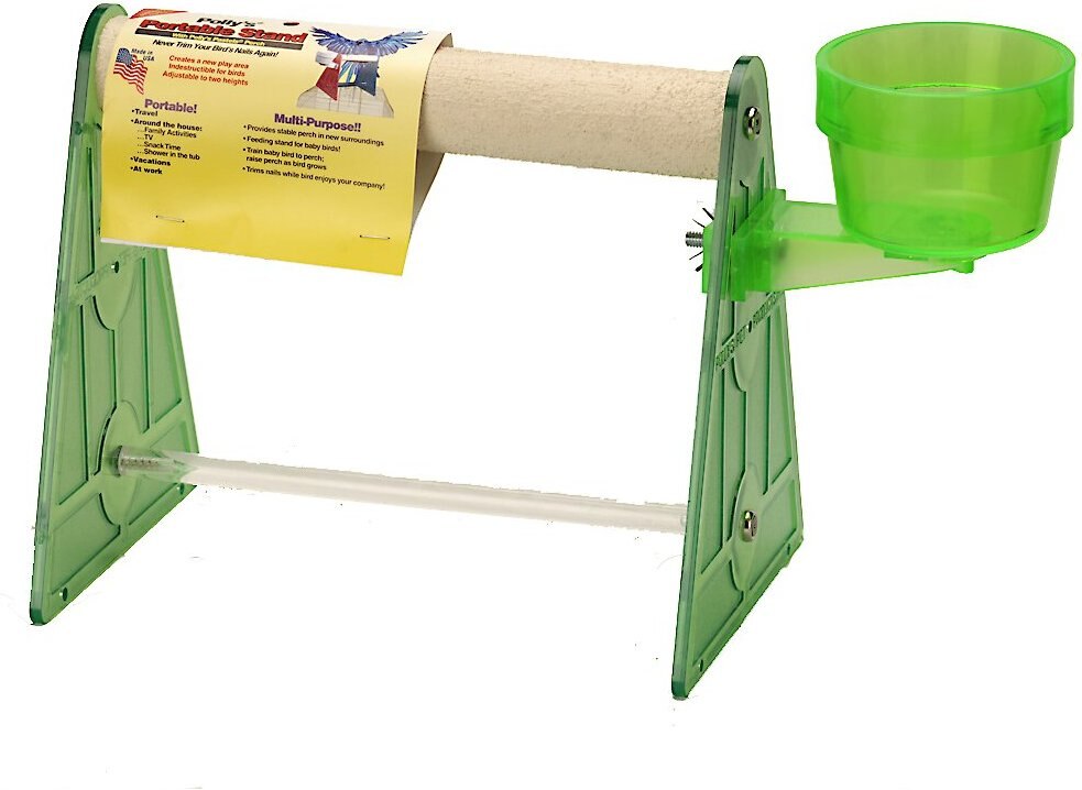 Parrot Perch Pet Bird Polly Portable Perch Stand 