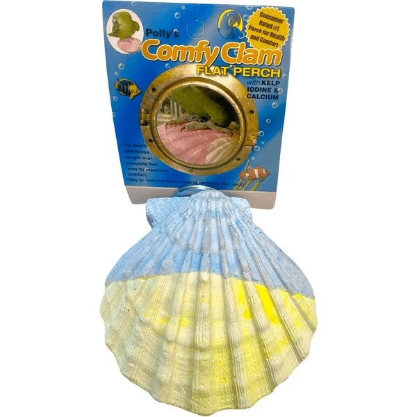 Polly's Pet Products Comfy Clam Flat Bird Perch