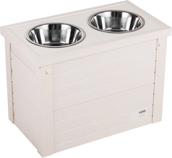 Elevated Dog Bowls for Large Dogs Pet Feeding Station with Stand, Storage,  2 Stainless Steel Food