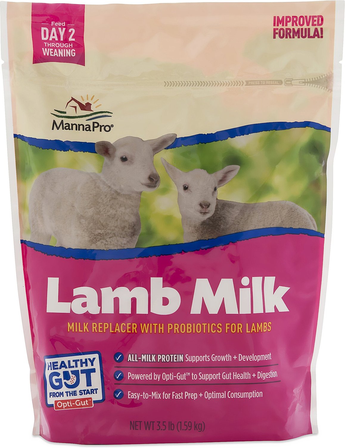 MANNA PRO Lamb Milk Replacer with Probiotics Powder, 3.5-lb bag - Chewy.com