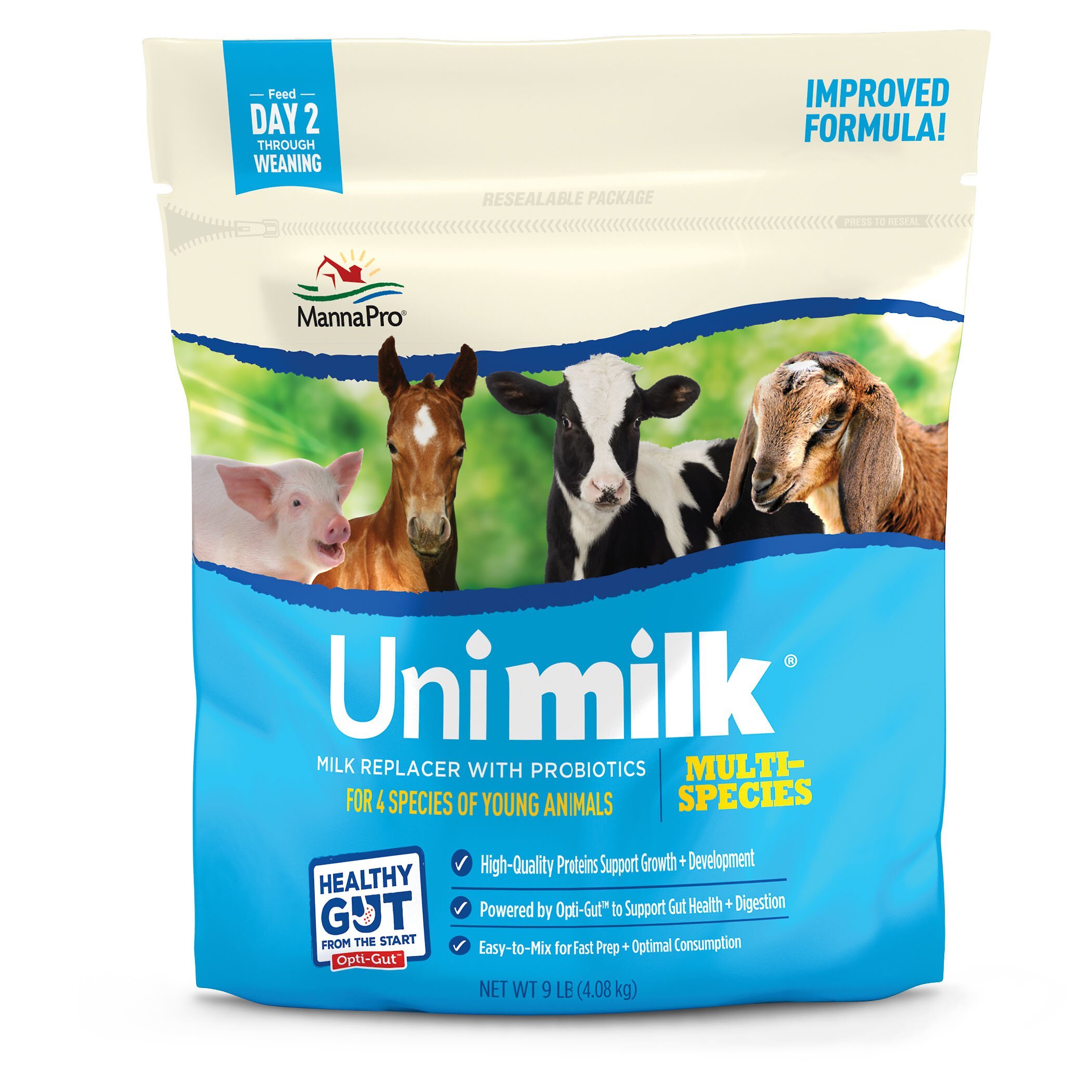 Manna Pro Unimilk Multi Species Milk Replacer Probiotics Livestock