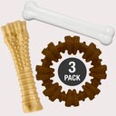 Nylabone Power Chew Favorites Bundle Peanut Butter, Chicken, & Medley Flavored Dog Chew Toy, Large, 3 count