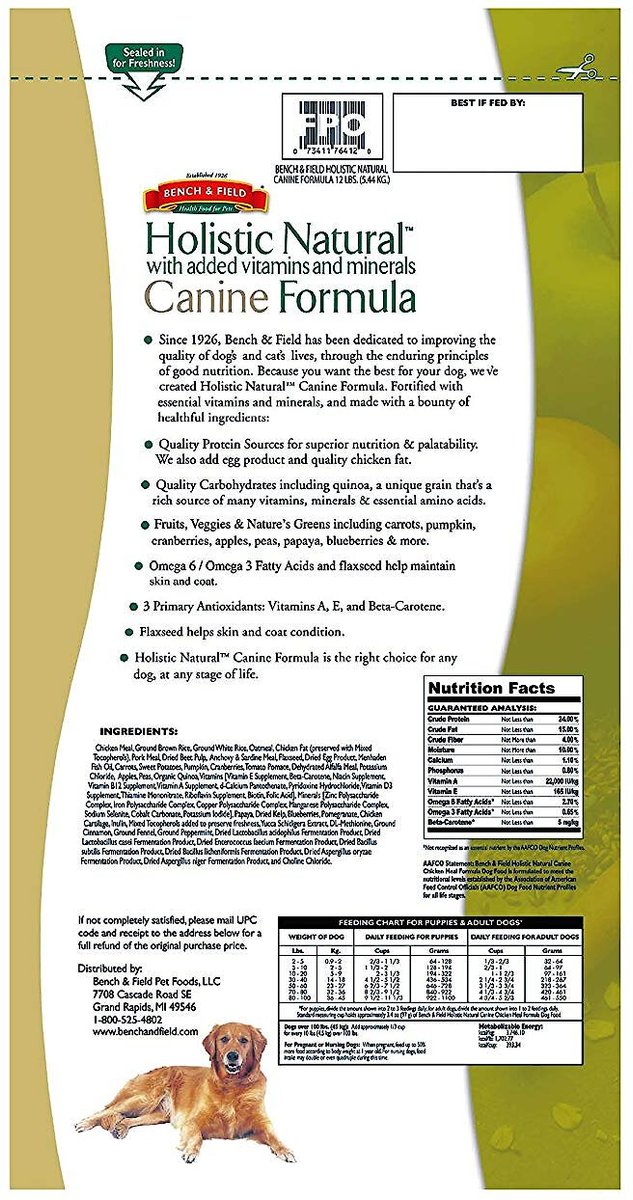 Holistic natural clearance canine formula