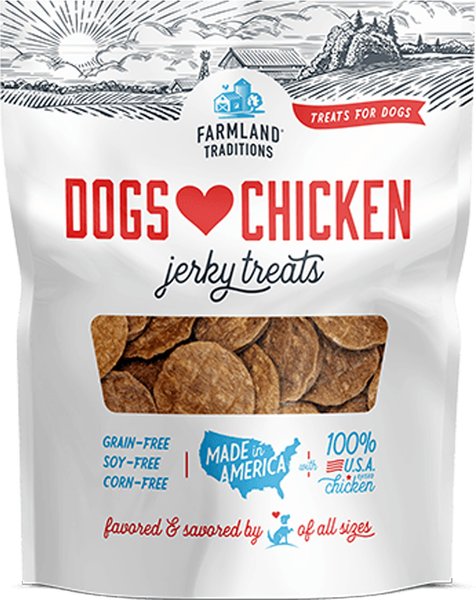 Farmland Traditions USA Dogs Love Chicken Grain-Free Jerky Patties Dog Treats, 1-lb bag slide 1 of 8