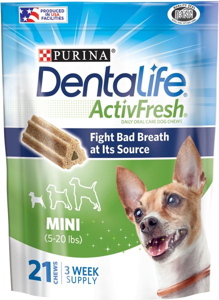 DentaLife ActivFresh Daily Oral Care Mini Dental Dog Treats, 21 count slide 1 of 11