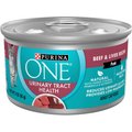 Purina ONE Urinary Tract Health Beef & Liver Recipe Wet Cat Food, 3-oz, case of 24