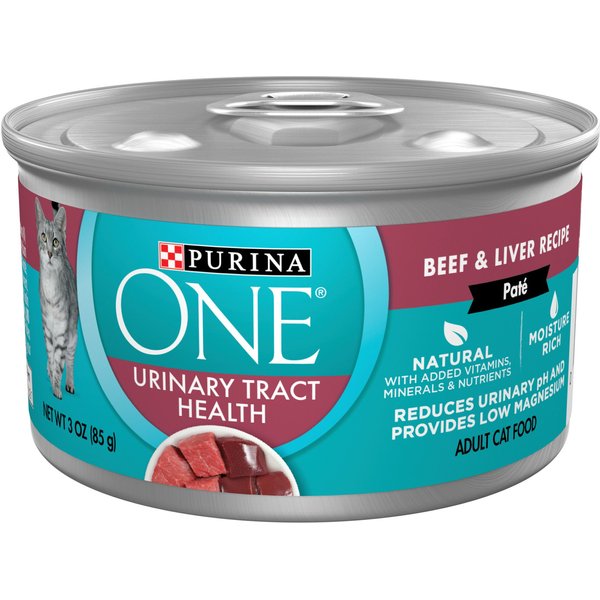 PURINA ONE Urinary Tract Health Beef & Liver Recipe Wet Cat Food, 3oz