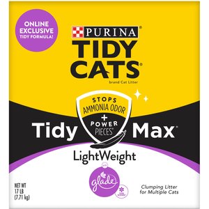 Tidy Max Lightweight Glade Clean Blossoms Scented Clumping Clay Cat Litter, 17-lb box