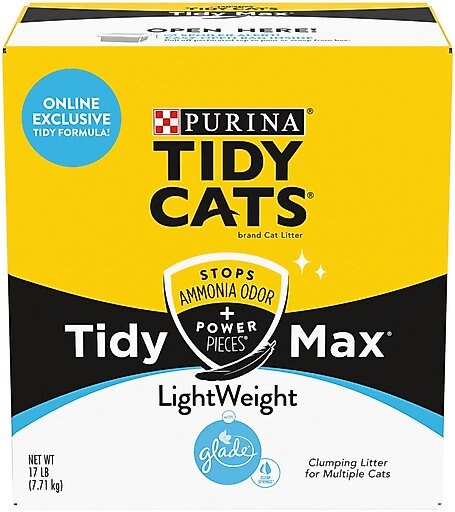 Tidy Max Lightweight Glade Clear Springs Scented Lightweight Clay Cat Litter, 17-lb box