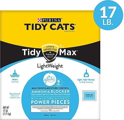 Tidy Max Lightweight Glade Clear Springs Scented Lightweight Clay Cat Litter, 17-lb box