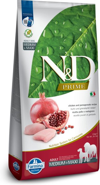 Farmina N&D Prime Chicken & Pomegranate Medium & Maxi Adult Grain-Free Dry Dog Food