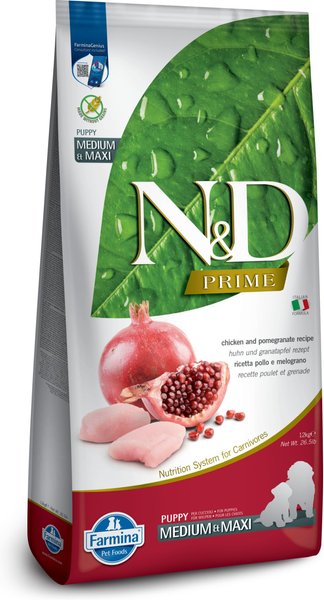 Farmina N&D Prime Chicken & Pomegranate Medium & Maxi Puppy Grain-Free Dry Dog Food