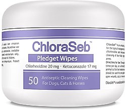 ChloraSeb Pledget Wipes for Dogs, 50 count