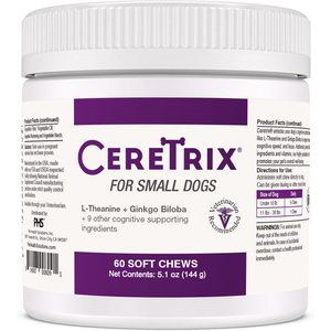 Ceretrix Soft Chew Brain & Nervous System Supplement for Small Breed Dogs, 60 count