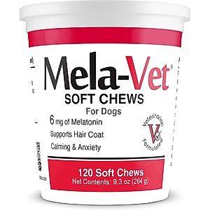 Mela-Vet Soft Chew Skin & Coat Supplement for Dogs & Cats, 120 count