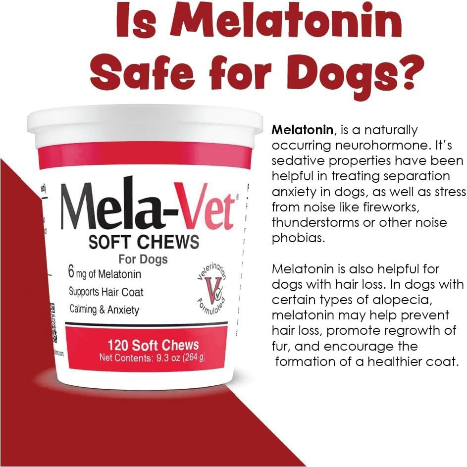 MELA-VET Soft Chew Skin & Coat Supplement for Dogs & Cats, 120 count 