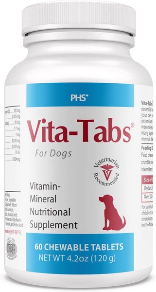 Vita-Tabs Liver Flavored Multivitamin for Dogs, 60 count slide 1 of 9