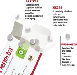 Denestra SAMe 400mg Tablet Liver & Joint Supplement for Dogs, 60 count slide 2 of 9