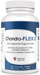 Chondro-FLEX II Chewable Tablet Joint Supplement for Dogs & Cats, 120 count