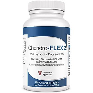 Chondro-FLEX II Chewable Tablet Joint Supplement for Dogs & Cats, 120 count