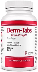 Derm-Tabs Extra Strength Liver Flavored Chewable Tablet Skin & Coat Supplement for Dogs, 60 count slide 1 of 9
