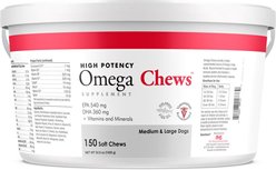 Ora-Clens Omega Chews Medium & Large Breed Dog Supplement, 150 count