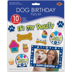 The Beistle Company Dog Birthday Decorating Kit, 10 count