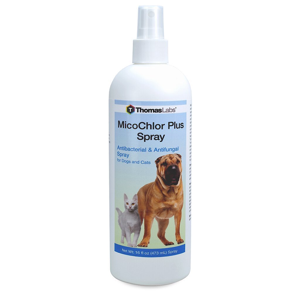 THOMAS LABS MicoChlor Plus Antibacterial & Antifungal Dog & Cat Spray Customer Questions