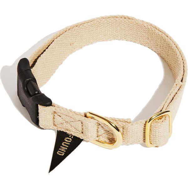 FOUND MY ANIMAL Classic Hemp Dog & Cat Collar, Beige, XLarge