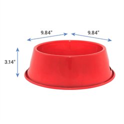 Harry Barker Enamelware Stainless Steel Dog & Cat Bowl, Red, 4.5-cup slide 2 of 2