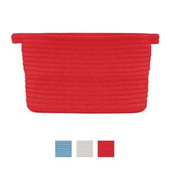 Harry Barker Cotton Rope Toy Storage Bin, Red